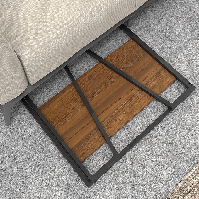 bureau pliable chic en bois et acier, espace de travail élégant et gain de place pour un intérieur organisé