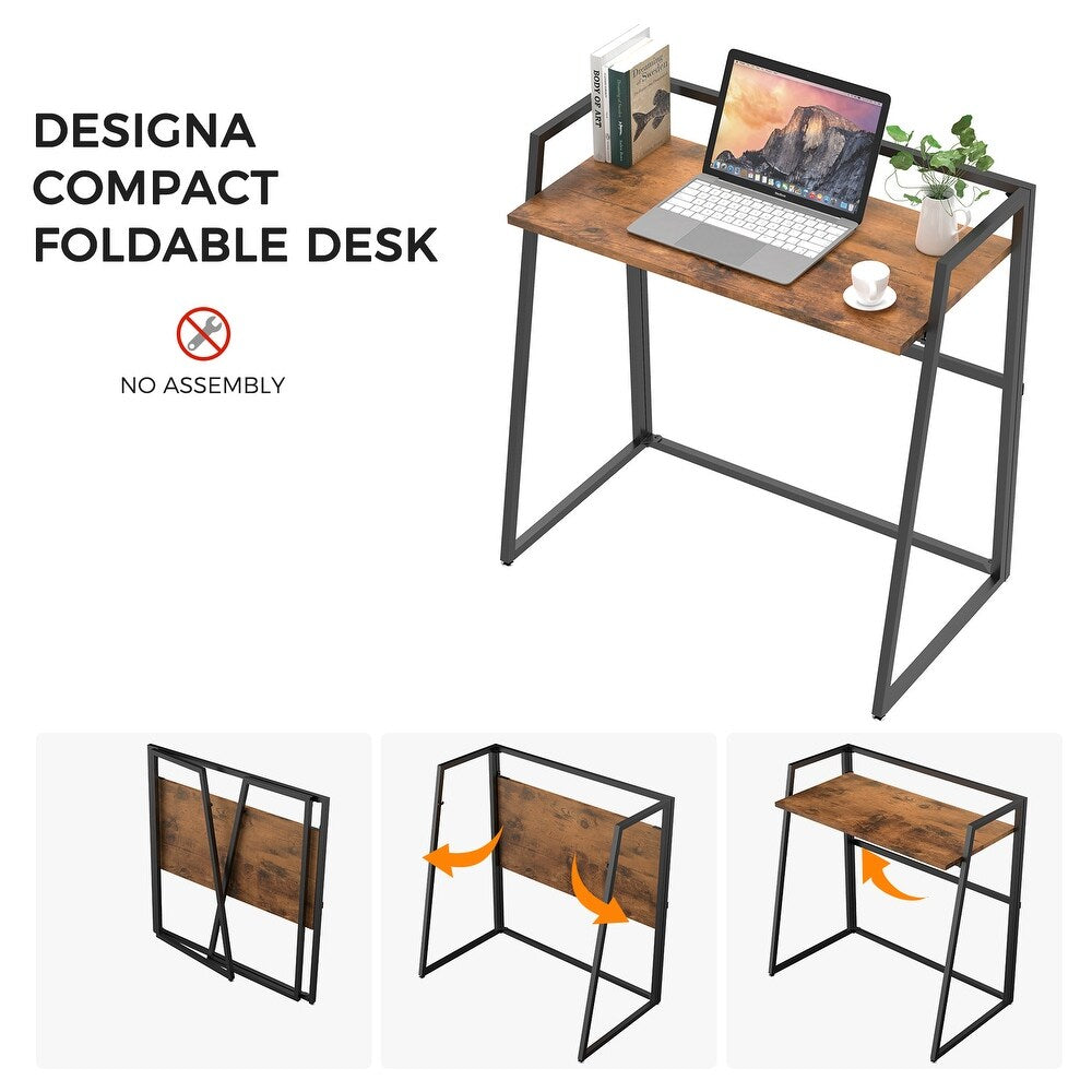 bureau pliable chic en bois et acier, espace de travail élégant et gain de place pour un intérieur organisé